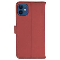 Høyde - Vegan lederen bookcase hoes - 100% Biologisch Afbreekbaar - iPhone 12 Mini - Rood - thumbnail
