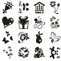 Creativ Company Silicone stempels kleine lieve groetjes, 1 vel - thumbnail
