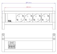 Bachmann 902.0049 Stekkerdoos zonder schakelaar Zwart, Aluminium GST18i aansluitbus - thumbnail
