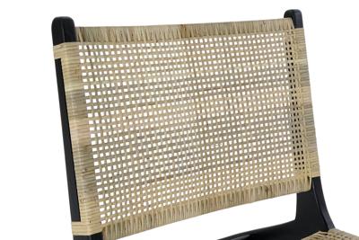 Leunstoel DKD Home Decor Zwart Natuurlijk Hout Teakboom 65 x 78 x 68 cm