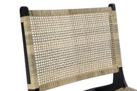 Leunstoel DKD Home Decor Zwart Natuurlijk Hout Teakboom 65 x 78 x 68 cm - thumbnail