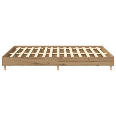Bedframe zonder matras 150x200 cm spaanplaat artisanaal eiken