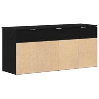 VidaXL Schoenenbank 102x30,5x45 cm spaanplaat zwart eikenkleurig - thumbnail