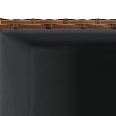 VidaXL Plantenbakken 2 st 40x40x80 cm poly rattan bruin