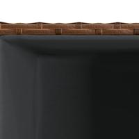 Plantenbakken 2 st 40x40x80 cm poly rattan bruin - thumbnail