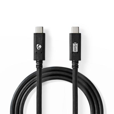 Nedis USB 3.2 Gen 2 10Gbps 100W USB Type-C 1m Zwart - thumbnail