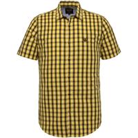 PME Legend geruit slim fit overhemd geel - thumbnail