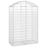 VidaXL Schanskorf gewelfd 100x50x140/160 cm gegalvaniseerd ijzer - thumbnail