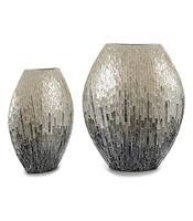 Vaas Hout Grijs Parelmoer DM (18 x 44,5 x 40 cm) (8430852566942) - thumbnail