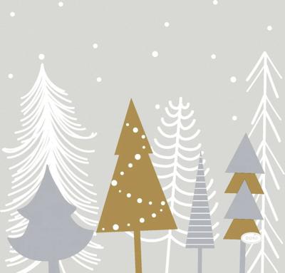 Duni servetten winter trees 33x33cm