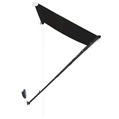 VidaXL Luifel uittrekbaar met led 150x150 cm antraciet