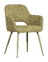 WOOOD Eetkamerstoel 'Jenny' Geweven, kleur Sage - thumbnail