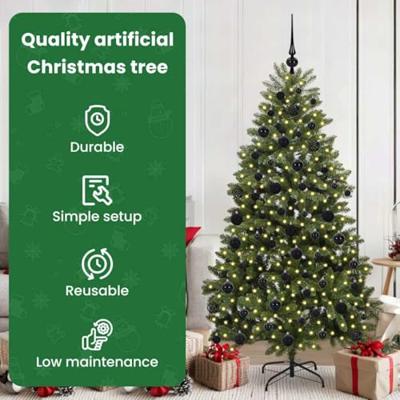 VidaXL Kunstkerstboom met 300 led groen 180 cm pvc en metaal