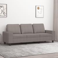 Driezitsbank 180 cm stof taupe - thumbnail