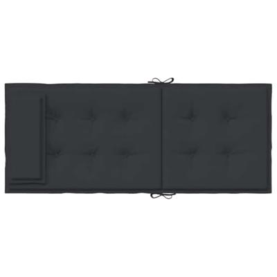 Stoelkussens 6 st hoge rug oxford stof zwart