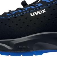 uvex S1 PUR W11 6813845 Lage veiligheidsschoenen S1 Schoenmaat (EU): 45 Zwart, Blauw 1 paar - thumbnail