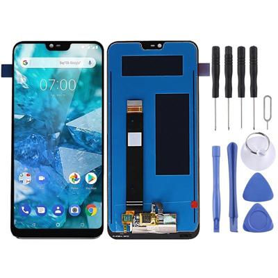 LCD-scherm en digitizer volledige montage voor Nokia 7 1 TA-1085 TA-1095 TA-1096 (zwart)