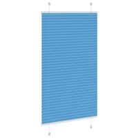 Pliss rolgordijn 75x100 cm stofbreedte 74,4 cm polyester blauw - thumbnail