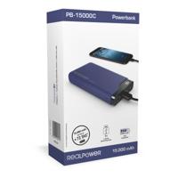 RealPower PB-15000C Powerbank 15000 mAh Li-ion USB, USB-C Navy-blauw - thumbnail