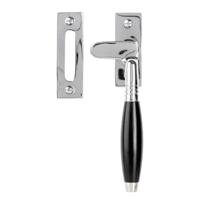 De Oude Deurklink Raamsluiting Klassiek glanzend nikkel rechts - thumbnail