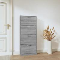 VidaXL Schoenenkast 59x17x150 cm bewerkt hout grijs sonoma - thumbnail