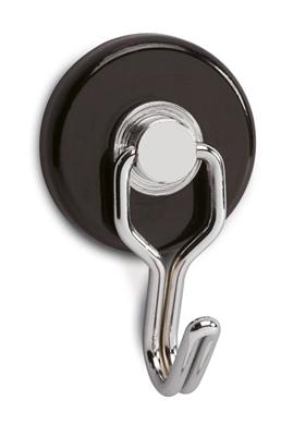 Maul Magneet (Ø x h) 35 mm x 53 mm Rond, Met haak Zwart, Zilver 2 stuk(s) 6155790