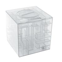 3D puzzel transparante Money Maze Bank munt Gift Box(White) opslaan - thumbnail