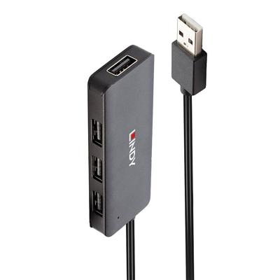 USB-HUB LINDY 42986 Zwart