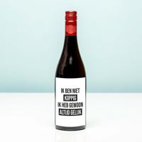 Wijnfles Ik ben niet koppig - Rood (Merlot) - thumbnail