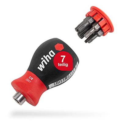 Wiha 33744 | Schroevendraaier met bitmagazijn | 1/4" | Torx | Stubby | magnetisch | 6 bits - 33744 - thumbnail