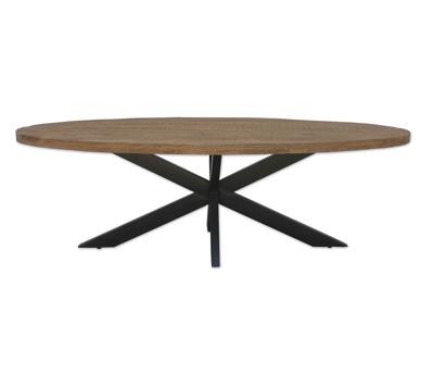 Sohome Ovale Eettafel 'Yannick' Mango met staal, 240 x 110cm Sohome Ovale Eettafel 'Yannick' Mango met staal, 240 x 110cm