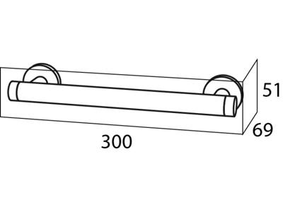 Tiger Veiligheidsgreep Boston Comfort en Safety 30 cm RVS Glans