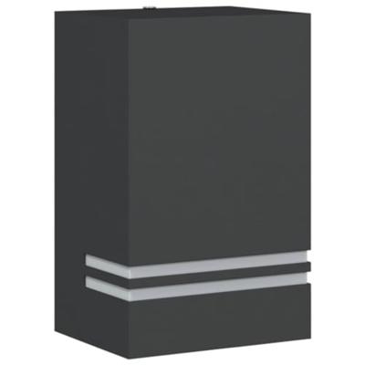 VidaXL Buitenwandlamp roestvrij staal zwart