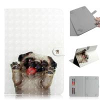 3D gekleurde tekening universele horizontale Flip lederen draagtas met houder & kaartsleuf & portemonnee voor 7 inch Tablet PC (PUG) - thumbnail