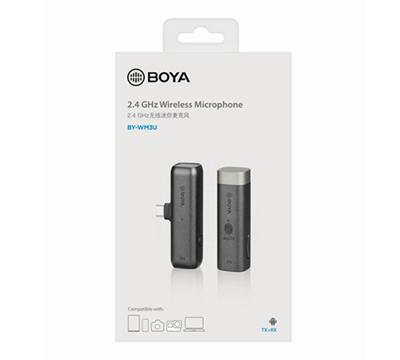 Boya BY-WM3U Wireless microphone with USB-C +3.5mm TRS & TRRS adapters