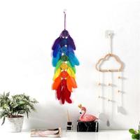Creatieve hand-geweven ambachten kleurrijke Dream Catcher huis auto muur opknoping decoratie grootte: 5cm - thumbnail