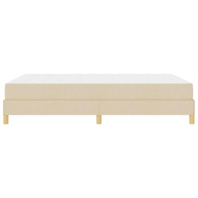 Boxspring bed Crème, Bruin 160 x 200 cm Stof, Engineered Hout