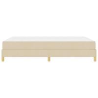 Boxspring bed Crème, Bruin 160 x 200 cm Stof, Engineered Hout - thumbnail