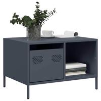 Salontafel 68,5x50x43,5 cm koudgewalst staal antracietkleurig - thumbnail