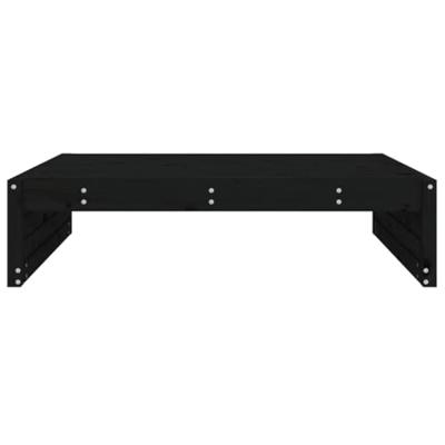 Tuinvoetenbank 120x80 cm massief grenenhout zwart