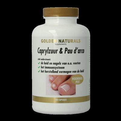 Golden Naturals Caprylzuur & pau d'arco 180 Vegetarische capsules