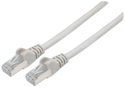 Intellinet 740739 RJ45 Netwerkkabel, patchkabel CAT 6A S/FTP 1.50 m Grijs Folie afscherming, Afscherming gevlochten, Afgeschermd, Halogeenvrij 1 stuk(s)
