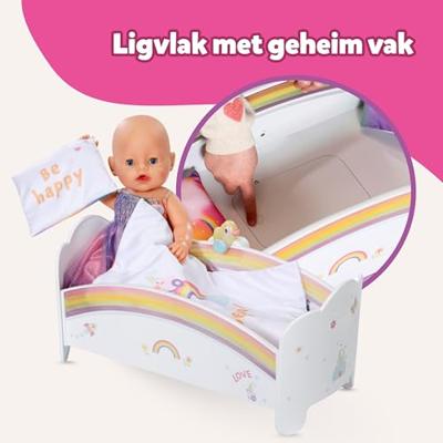 Baby Born Regenboog Bed + Licht en Geluid Wit