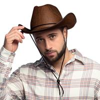 Hoed vilt Cowboy bruin - thumbnail