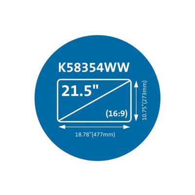 Kensington MagPro privacy filter, dubbelzijdig, met magneetstrip, voor schermen van 21,5 inch (16:9)