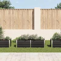 Plantenbak verhoogd 160x40x45 cm gegalvaniseerd staal antraciet - thumbnail
