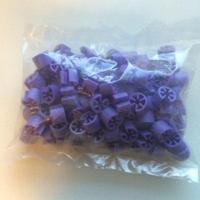 Minimarker onbedrukt lila 100 stuks - thumbnail