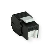 ROLINE Cat.6A (Klasse EA) Keystone, RJ45, niet afgeschermd, zonder gereedschap, zwart - thumbnail