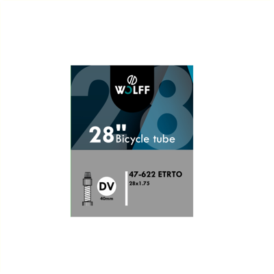 Dunlop Wolff binnenband 28x1.75 etrto 47/622, ventiel: blitz/holland ventiel 40mm