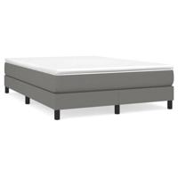 Boxspring met matras stof donkergrijs 140x190 cm - thumbnail